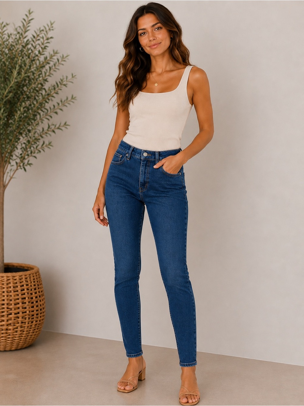 Ralph Lauren Women's Dark Blue Skinny Jeans